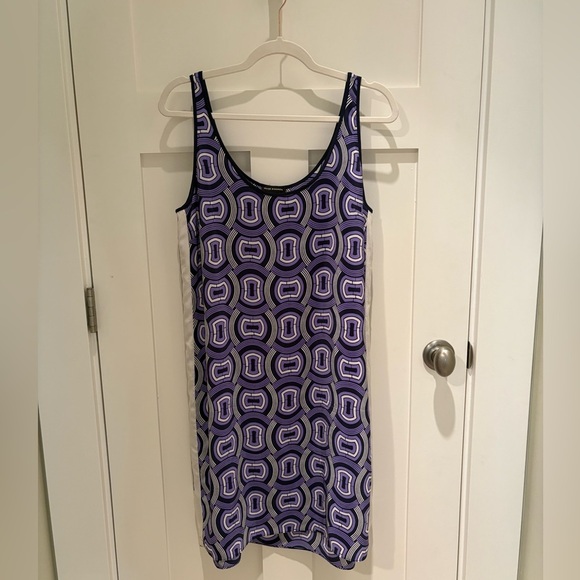 Club Monaco Purple Mod 60s Inspired Print Slip Dress Size 8 - Picture 4 of 9